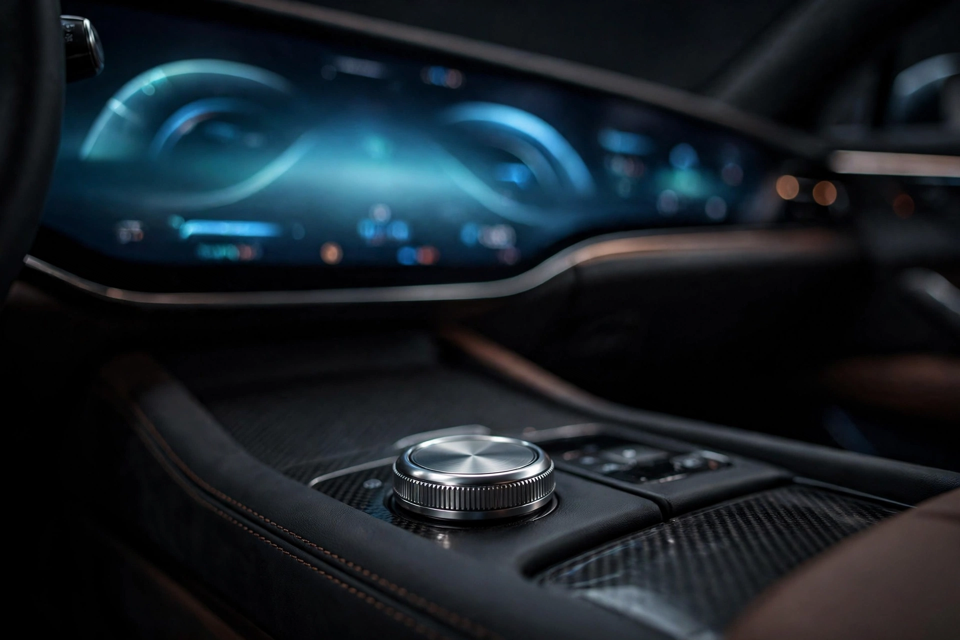 Cadillac Lyriq drive mode selector dial and digital dashboard